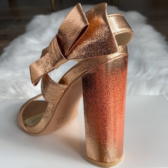 Missguided Rose Gold Open Toe Heels Sandals 7 6.5​​ - Picture 9 of 14